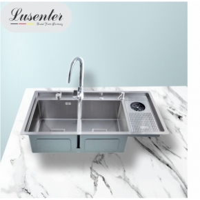 Chậu Rửa Chén Inox 304 2 Hố Có Bàn Chờ (BRC20)