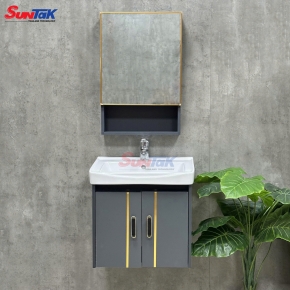 Tủ LaVaBo Xám Viềng Vàng  TLVB-X5 (50*36cm)