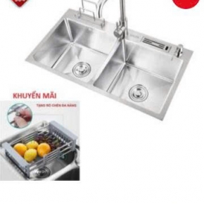 Chậu Rửa Chén Inox 2 Học 304 82x45 (BRC41)