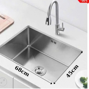 Chậu Rửa Chén 1 Hộc Inox 304 (68*45cm)