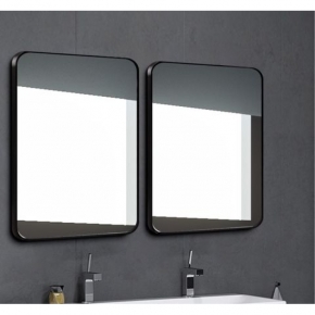 Gương Vuông Viền Nhôm Đen Không Led (S01)