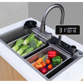 Chậu Rửa Chén 1 Hộc NaNo Sơn Tĩnh Điện 2 Phím (BRC40) 76*46cm