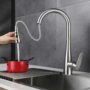Vòi Rửa Chén Nóng Lạnh Dây Rút Inox 304 SS11
