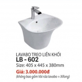 Lavabo Treo Tường Liền Khối 602