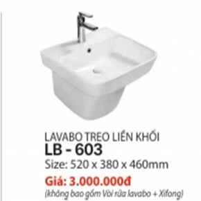 Lavabo Treo Tường Liền Khối 603