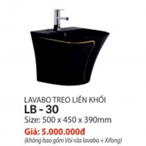 Lavabo Treo Tường Liền Khối 30