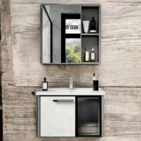 Tủ Lavabo Nhôm Cao Cấp Treo Tường Gương 05