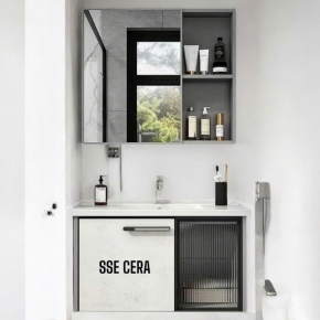 Tủ Lavabo Nhôm Cao Cấp Treo Tường Gương 06