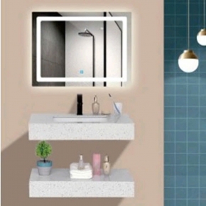 BÀN ĐÁ LAVABO THẠCH ANH CAO CẤP KÈM GƯƠNG LED BĐ 57