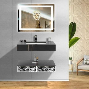 Bàn Đá Lavabo 2 Tầng Treo Tường Cao Cấp BĐ 58K