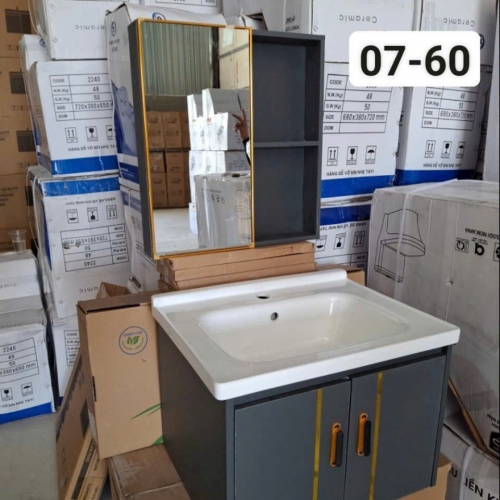 TỦ NHÔM LAVABO XÁM TLVB-0760