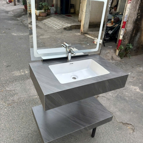 BÀN ĐÁ 2 TẦNG XÁM BĐ-X11