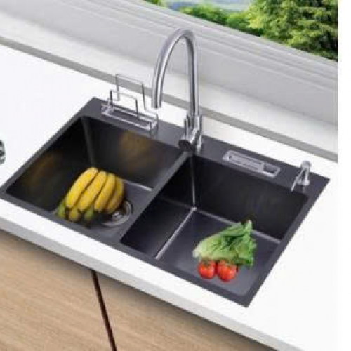 Chậu Rửa Chén 2 Học Inox Đen Nhám BRC34
