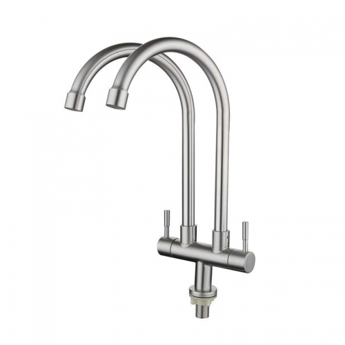 Vòi chén lạnh 2 đầu inox 304 SS04