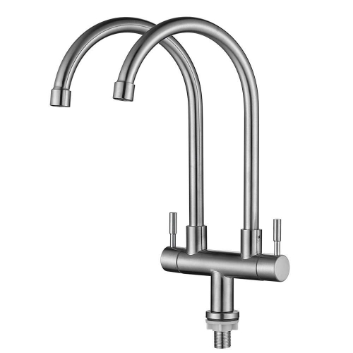 Vòi chén lạnh 2 đầu inox 304 SS04