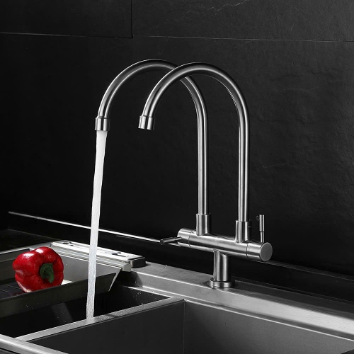 Vòi chén lạnh 2 đầu inox 304 SS04