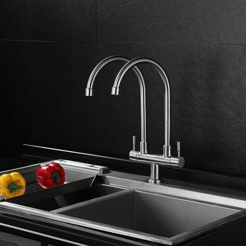 Vòi chén lạnh 2 đầu inox 304 SS04