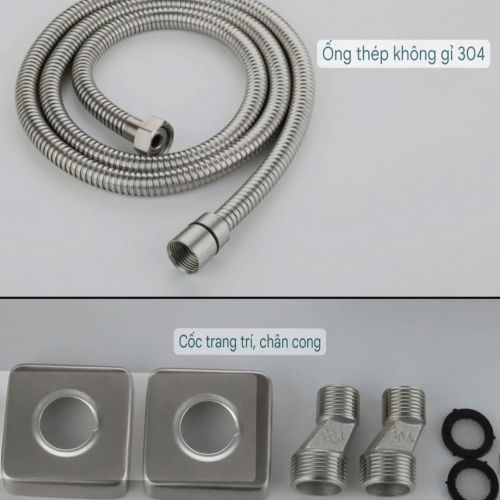 Sen Cây Tắm Đứng Nóng Lạnh Inox 304 Nóng Lạnh SSE14