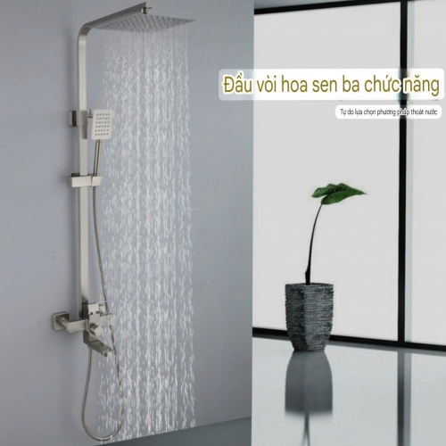 Sen Cây Tắm Đứng Nóng Lạnh Inox 304 Nóng Lạnh SSE14