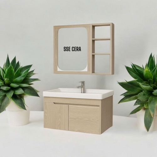 Tủ Lavabo Nhựa PVC Vân Gỗ Cao Cấp Tủ Gương Trên 20