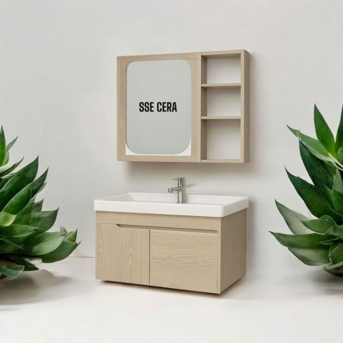 Tủ Lavabo Nhựa PVC Vân Gỗ Cao Cấp Tủ Gương Trên 20