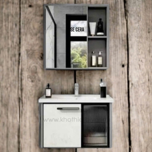 Tủ Lavabo Nhôm Cao Cấp Treo Tường Gương 05