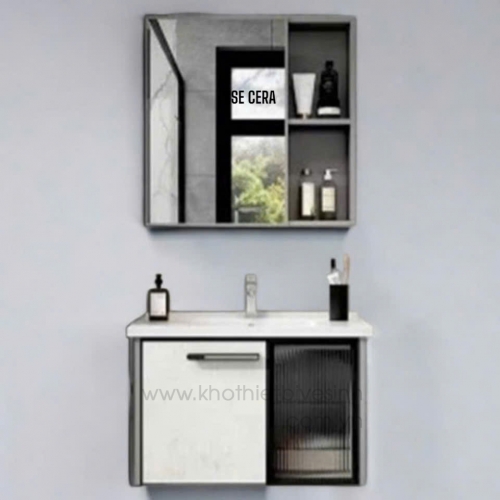 Tủ Lavabo Nhôm Cao Cấp Treo Tường Gương 05