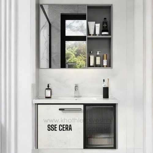 Tủ Lavabo Nhôm Cao Cấp Treo Tường Gương 06