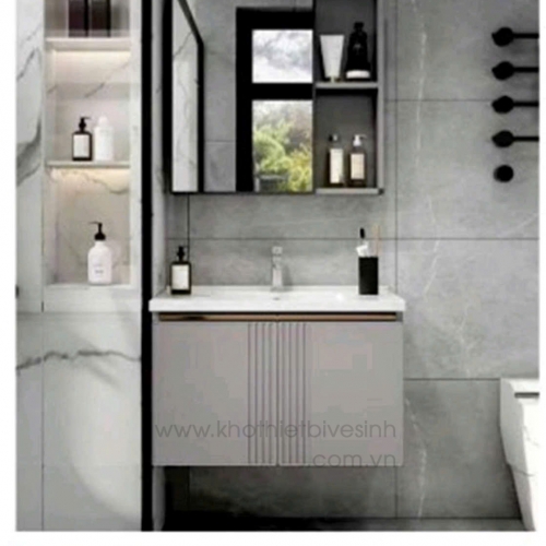 Tủ Lavabo Nhôm Cao Cấp Treo Tường Gương 07