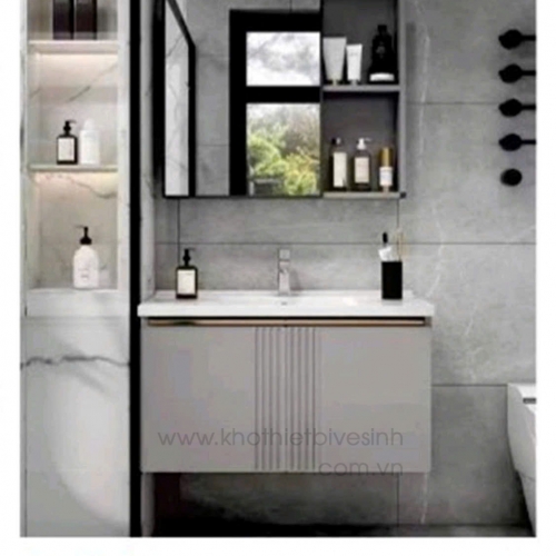 Tủ Lavabo Nhôm Cao Cấp Treo Tường Gương 08
