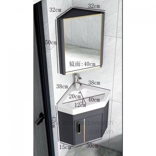Tủ Lavabo Góc Treo Tường Nhôm 11 – Giải Pháp Tối Ưu Cho Phòng Tắm Nhỏ Gọn